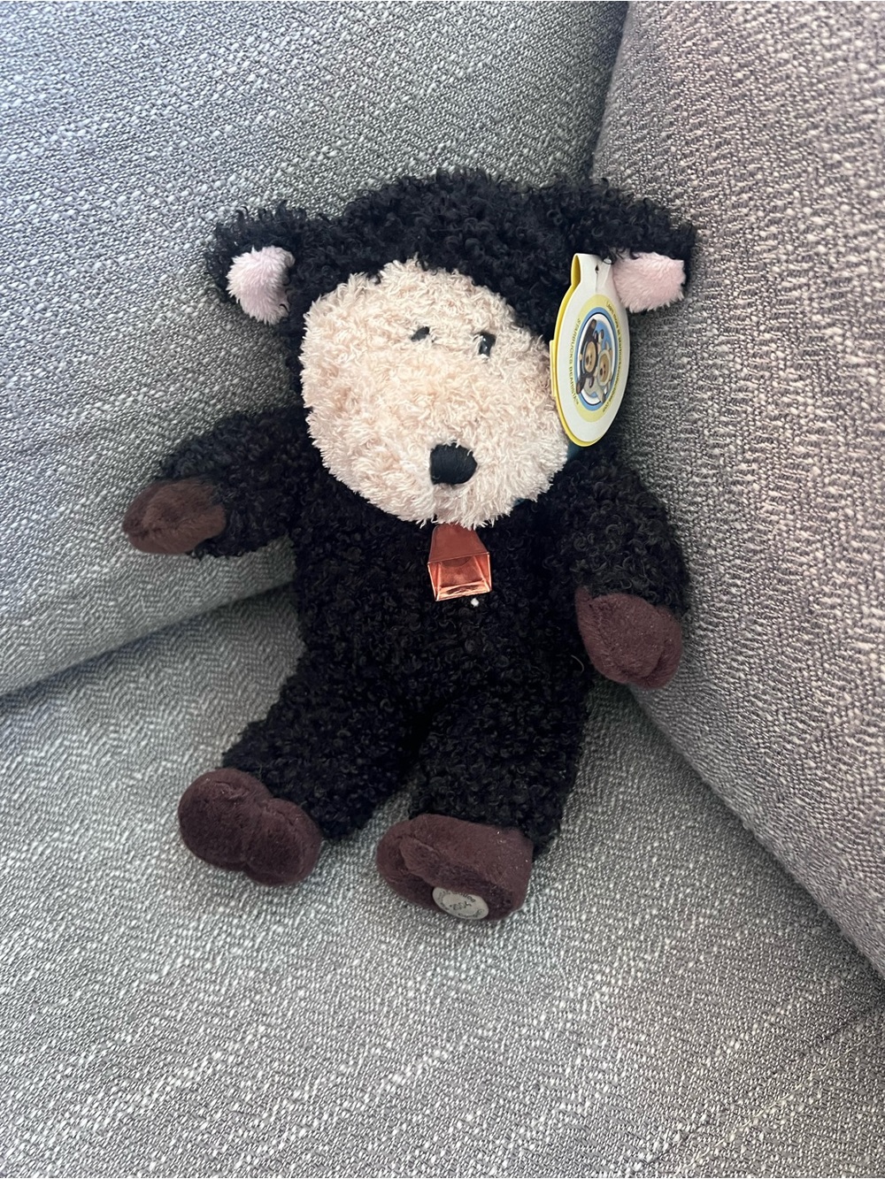 Vtg 2004 Bearista Bear  Lamb Blk Sheep Outfit Starbucks 31st Edition Bell w/tag